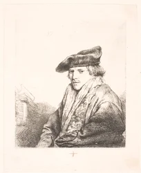 Young Man in a Velvet Cap with Books Beside Him