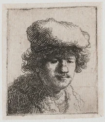 Self-Portrait with Cap Pulled Forward