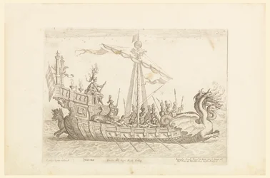 Hercole barca del Sig. Nicolo Cimenes, from Vessels of the Argonauts for the wedding celebration of Cosimo de