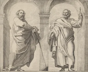 Saints Peter and Paul in a vestibule