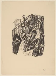 Street Scene with a Cripple and a Praying Man