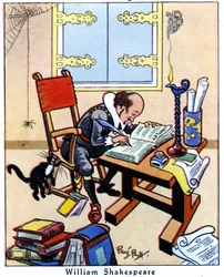Shakespeare writing Hamlet, 1936