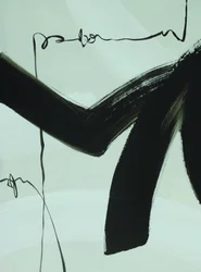 Fluid Black Brushstrokes