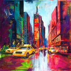 Vibrant City Reflections
