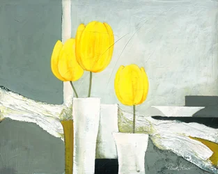 Vibrant Yellow Tulips