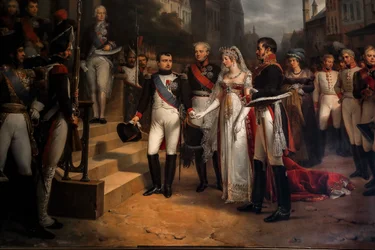 Napoleon receives the Queen of Prussia in Tilsit