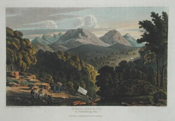 Trekatackaw in Plettenberg Bay, drawn from original sketch by R. Cocking, published 1818
