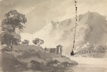 Landscape with Castle, River and Mountain