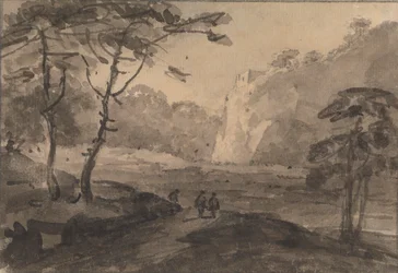 Landscape with Three Figures on a Road