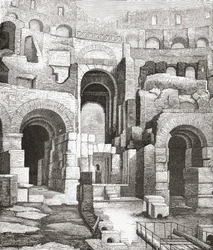 Interior of The Colosseum, Rome, Italy