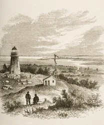 Sandy Hook New Jersey, seen from the lighthouse in the 1870s