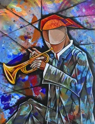 Abstract Jazz Musician