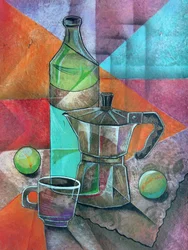 Geometric Coffee Still Life