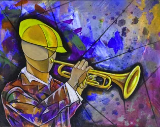 Vibrant Jazz Musician