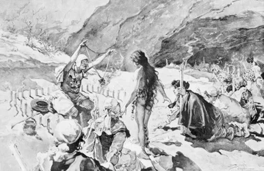 A possessed is exorcised in the Rosé Valley (drawing by R. Pellegrini)