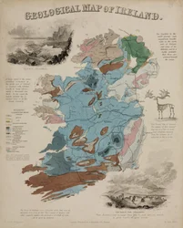 Geological Map of Ireland, c 1850s