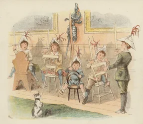 Children playing soldiers