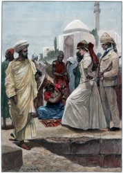 A Street Conjurer in Algiers, 1895