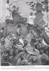 British troops entering Singapore, illustration from 