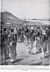 The cession of Hong Kong to the British, illustration from 