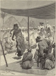 Dance before the King of the Sofas in West Africa