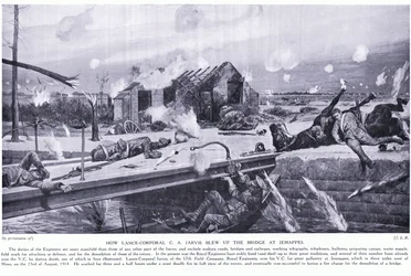 How Lance Corporal C.A. Jarvis Blew Up a Bridge at Jemappes near Mons and Won the VC, August 1914