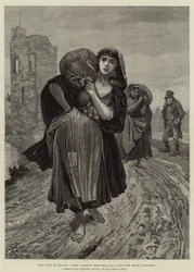 The State of Ireland, Women Carrying Home Meal-Sacks from the Relief Committee