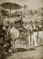 The Surrender of Rangoon to the British, Illustration from 