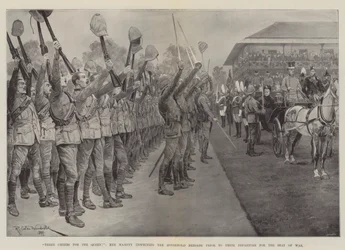 Three Cheers for the Queen!, Her Majesty Inspecting the Household Brigade Prior to their Departure for the Seat of War