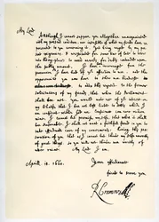 Letter from Richard Cromwell, Lord Protector, to General George Monck, 18th April 1660