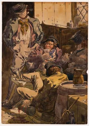 Sketch to Illustrate the Passions - Drunkenness