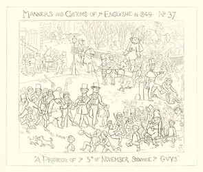A prospect of the 5th of November showing the Guys (1849)