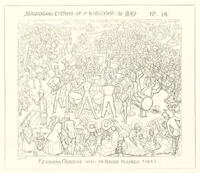 Kensington Gardens with the band playing (1849)
