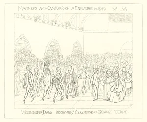 Westminster Hall, The ceremony of opening term (1849)