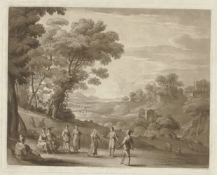 Landscape with Dancing Figures