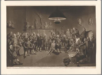 Members of the Royal Academy in Interior with Male Nude Model, 1768