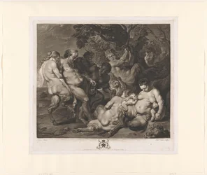 Silenus with a Family of Satyrs (Bacchanal)