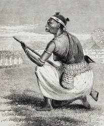 The chief officer of Richards Brigade of Amazons, from The Life of Captain Sir Richard Burton, Volume II by Isabel Burton published 1893