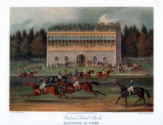Goodwood Grand Stand, Preparing to Start, 1836