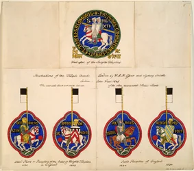 Knights Templar Seals of 1180, 1203, 1224, 1234, 1845