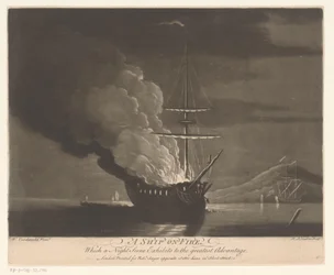 Burning Ship on a Calm Sea
