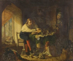 Chatterton composing the Rowleian Manuscripts