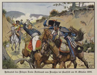 Heroic death of Prince Louis Ferdinand of Prussia at the Battle of Saalfeld