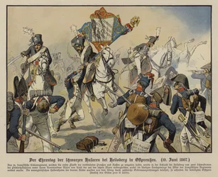 The Charge of the Black Hussars at the Battle of Heilsberg, East Prussia