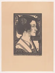 Portrait of an Unknown Woman (Sketch Design for Portrait in Stained Glass)