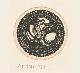 Ex Libris of Joyce Haworth Art is a Battle