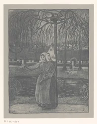 Huizer Girls by a Pond