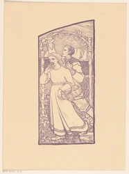 Girl with a Basket and Boy with a Rope