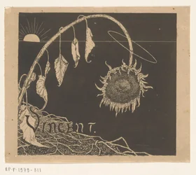 Cover design for: Richard Roland Holst, Exhibition of the works left by Vincent Van Gogh, 1892