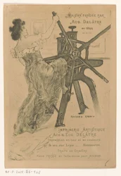 Business Card of Printers Auguste and Eugène Delâtre in Paris